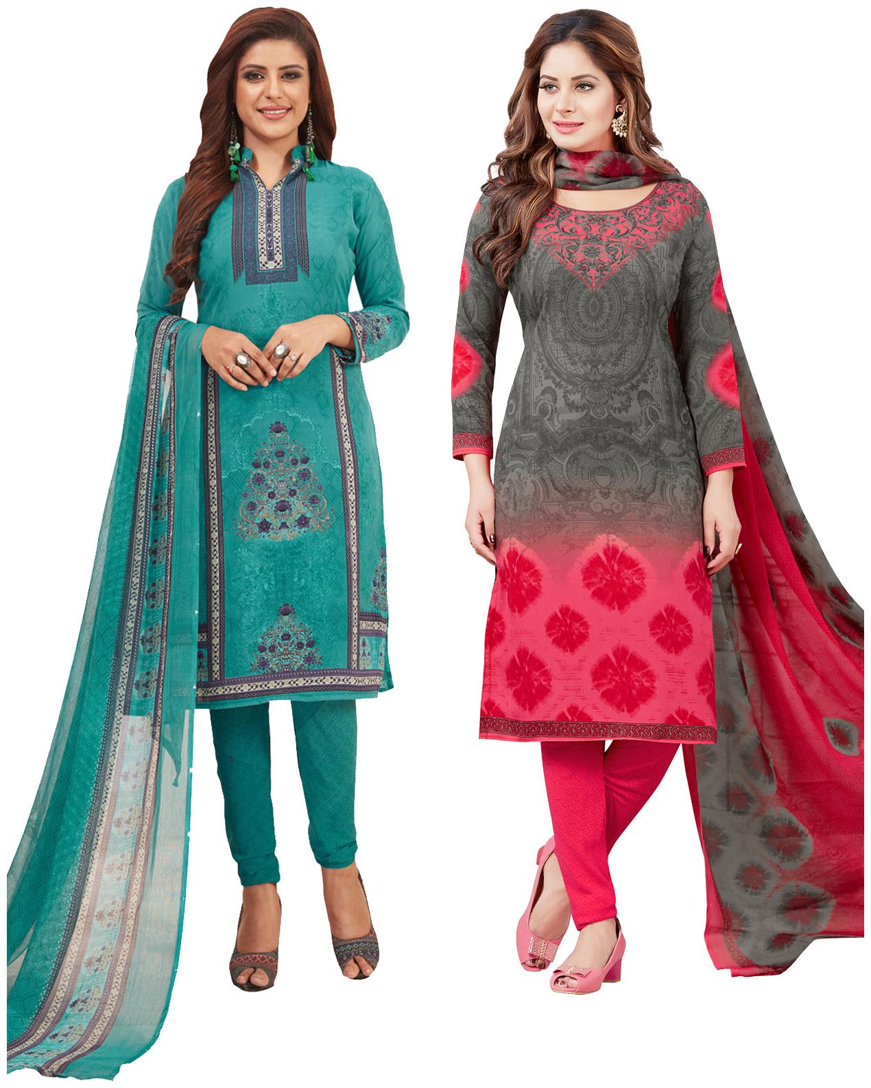 

Salwar Studio Multi Unstitched Kurta with bottom dupatta With dupatta Dress Material