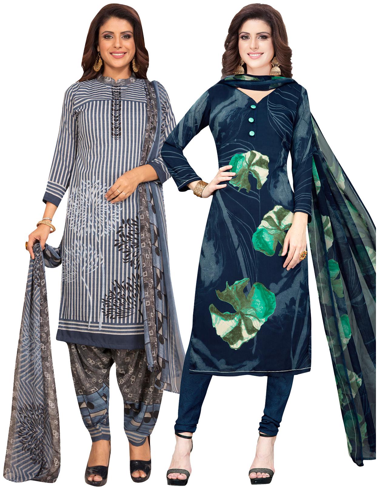 

Salwar Studio Multi Unstitched Kurta with bottom dupatta With dupatta Dress Material