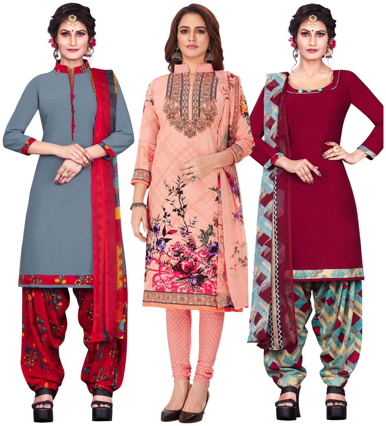 

Salwar Studio Multi Unstitched Kurta with bottom dupatta With dupatta Dress Material