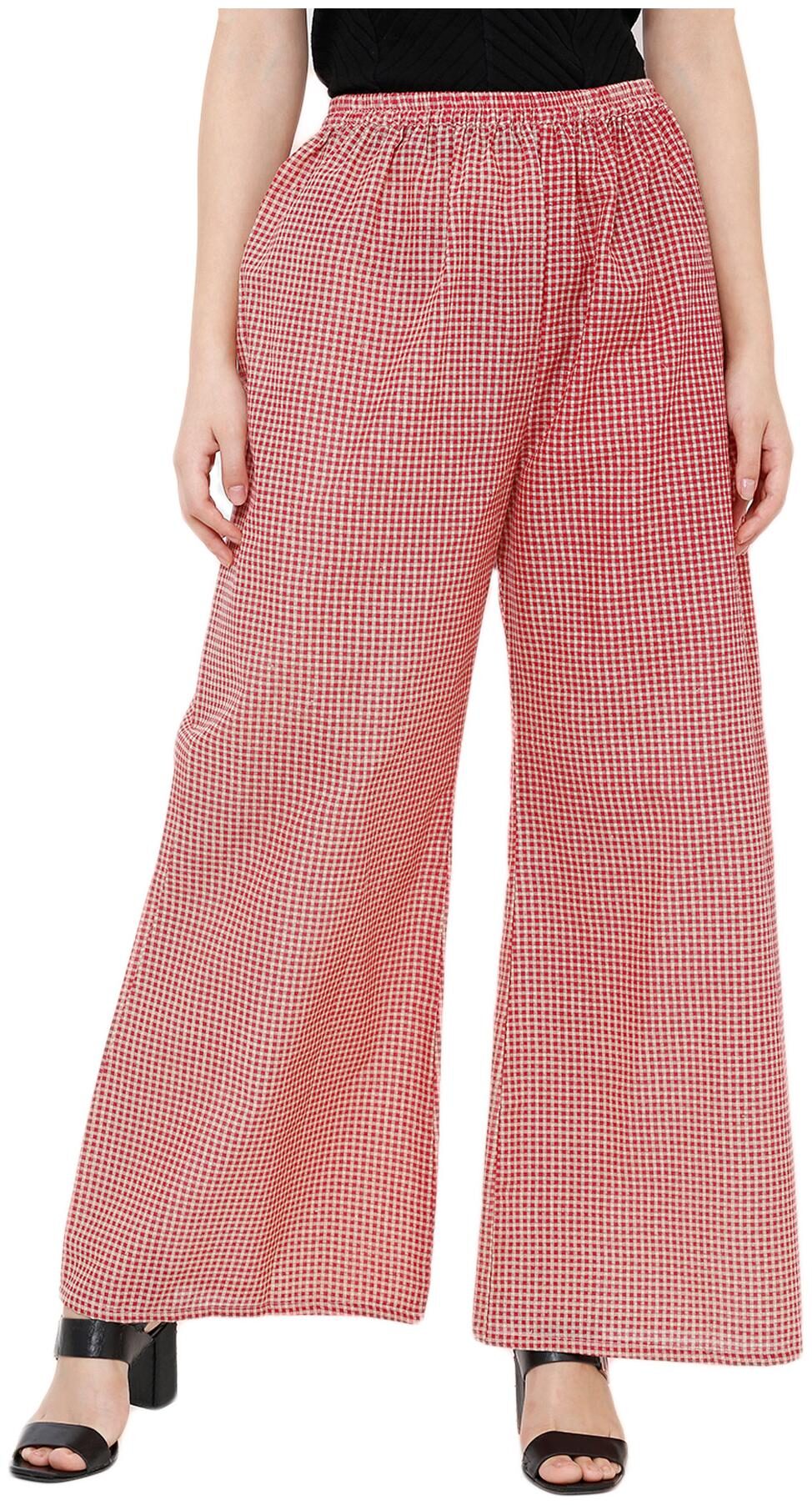 

Salwar Studio Women Cotton Red Color Regular Palazzo