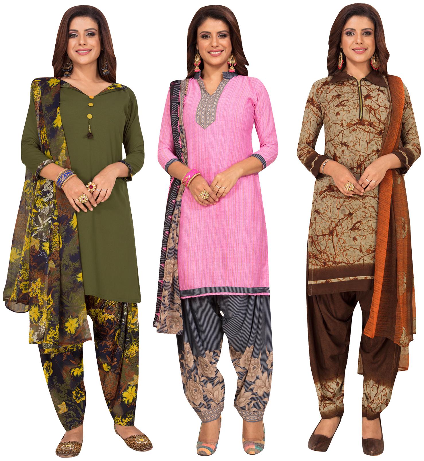 

Salwar Studio Multi Unstitched Kurta with bottom dupatta With dupatta Dress Material