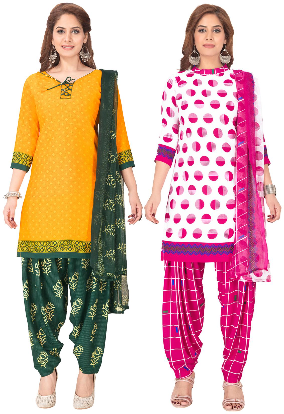 

Salwar Studio Multi Unstitched Kurta with bottom dupatta With dupatta Dress Material