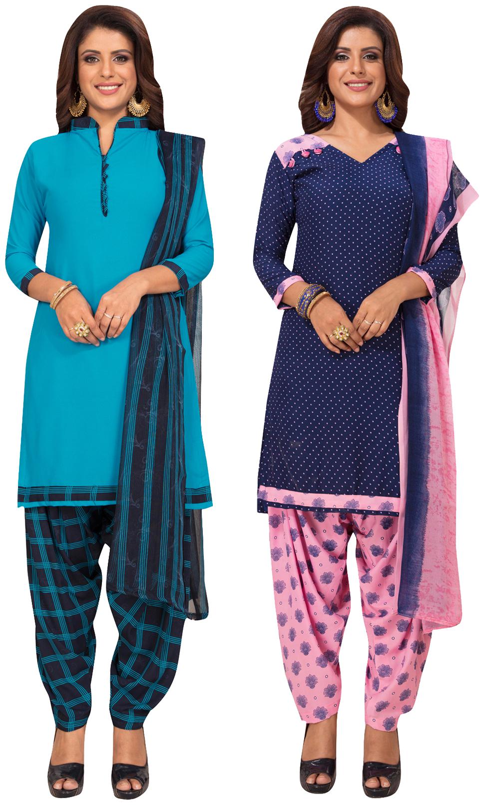 

Salwar Studio Multi Unstitched Kurta with bottom dupatta With dupatta Dress Material