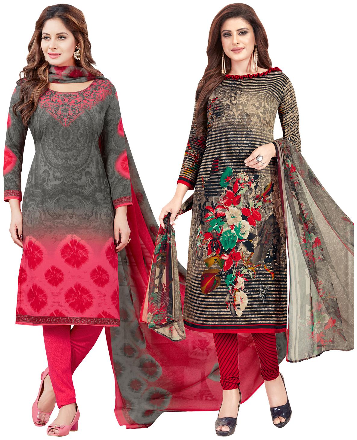 

Salwar Studio Multi Unstitched Kurta with bottom dupatta With dupatta Dress Material