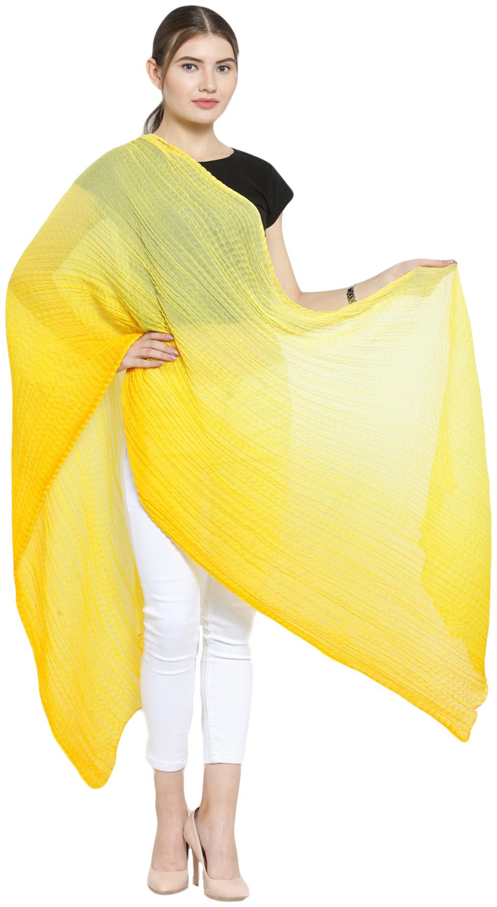 

Salwar Studio Chiffon Solid - Yellow