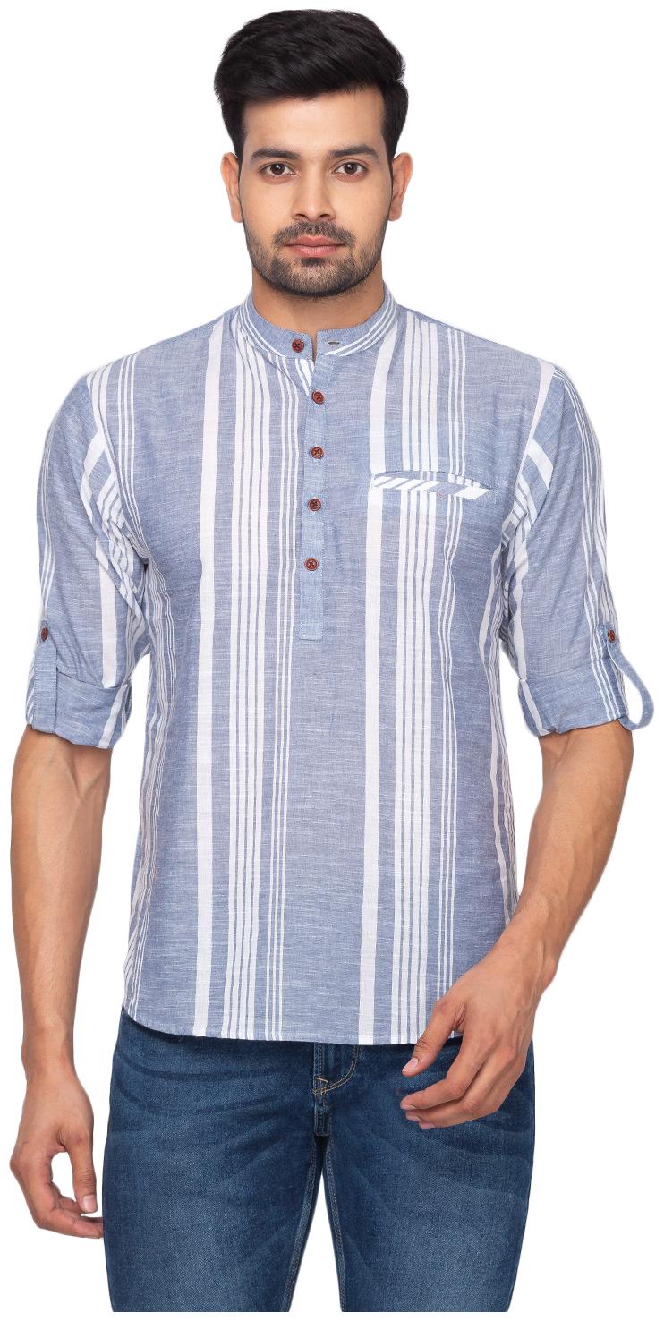 

Salwar Studio Men Blue Regular Fit Kurta