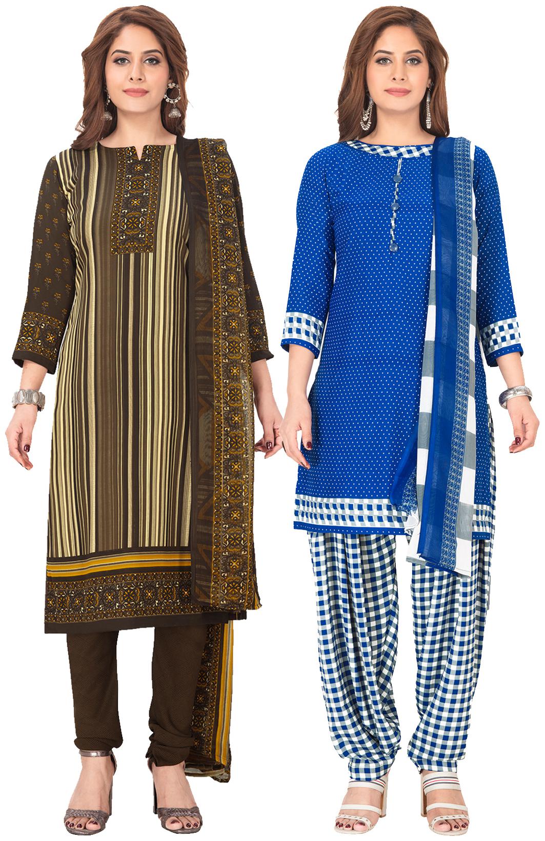 

Salwar Studio Multi Unstitched Kurta with bottom dupatta With dupatta Dress Material