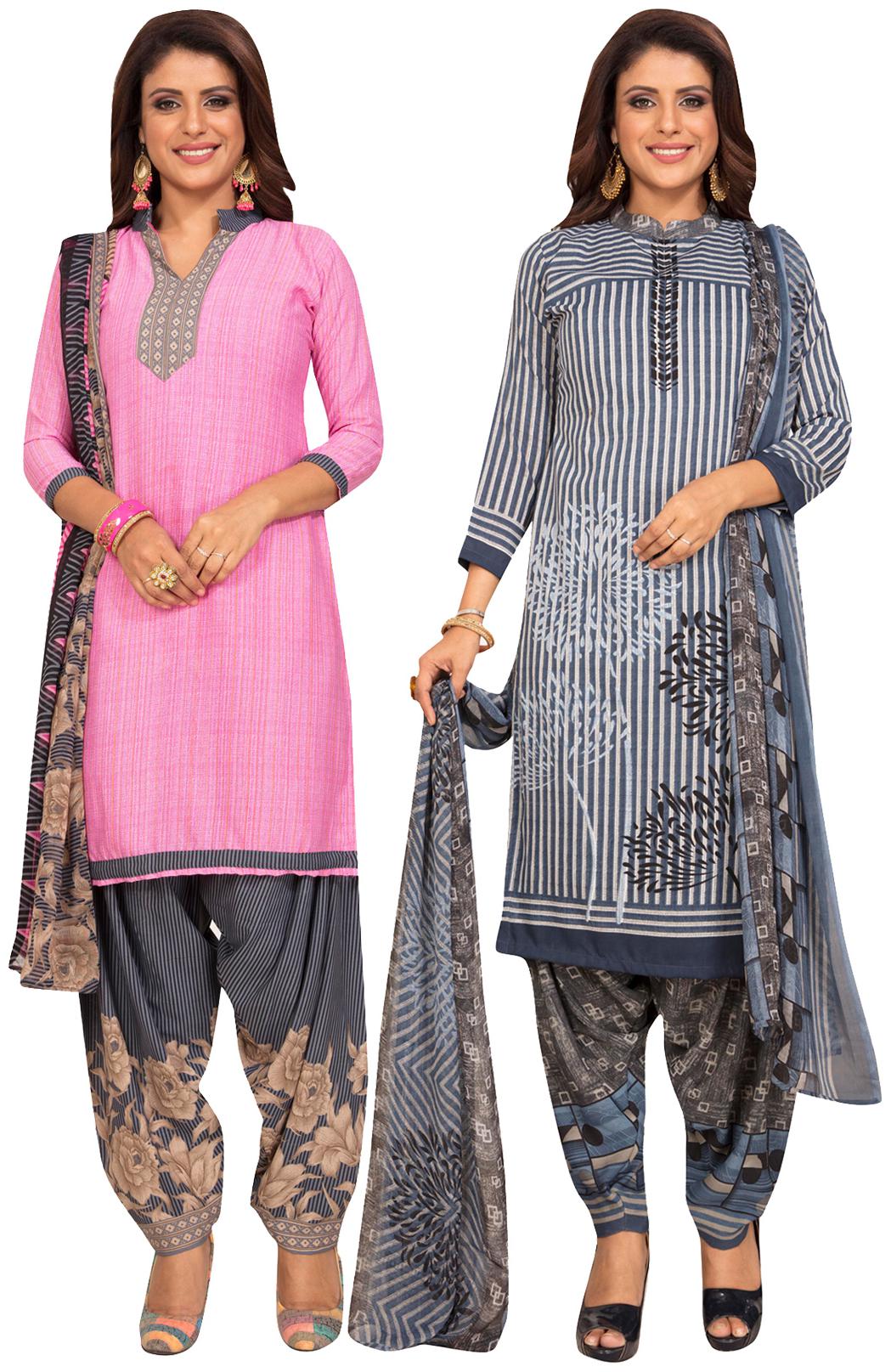 

Salwar Studio Multi Unstitched Kurta with bottom dupatta With dupatta Dress Material