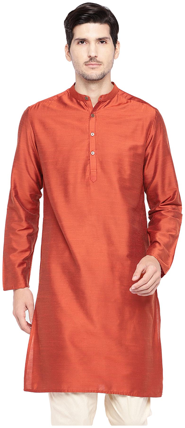 

Salwar Studio Men Orange Regular Fit Kurta