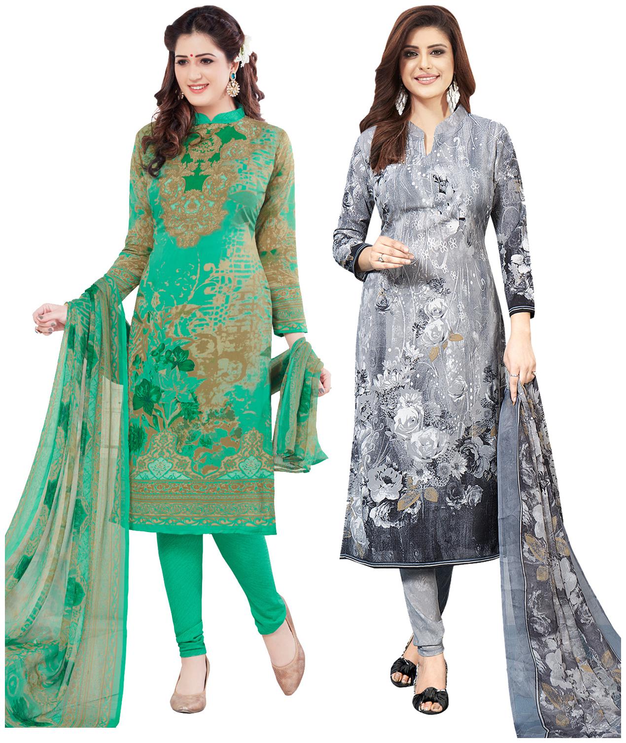 

Salwar Studio Multi Unstitched Kurta with bottom dupatta With dupatta Dress Material
