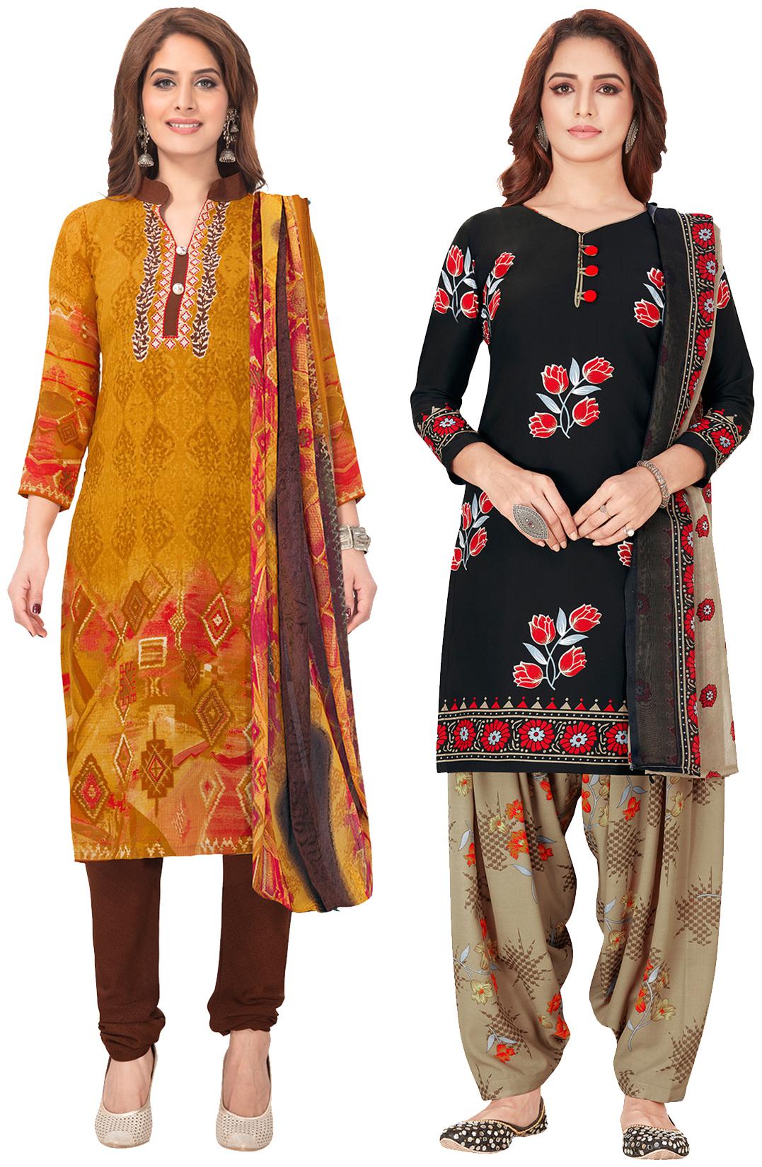 

Salwar Studio Multi Unstitched Kurta with bottom dupatta With dupatta Dress Material