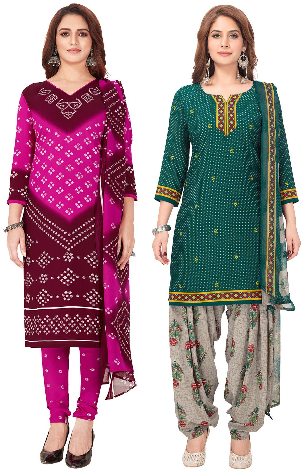 

Salwar Studio Multi Unstitched Kurta with bottom dupatta With dupatta Dress Material