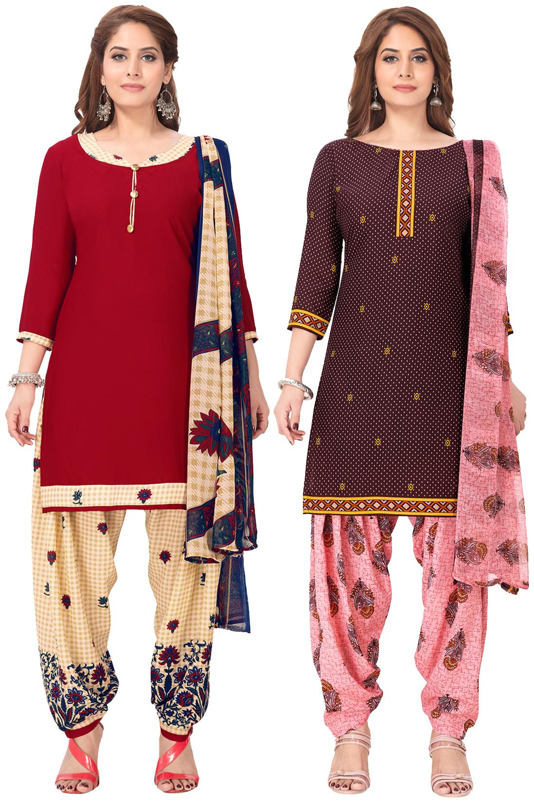 

Salwar Studio Multi Unstitched Kurta with bottom dupatta With dupatta Dress Material