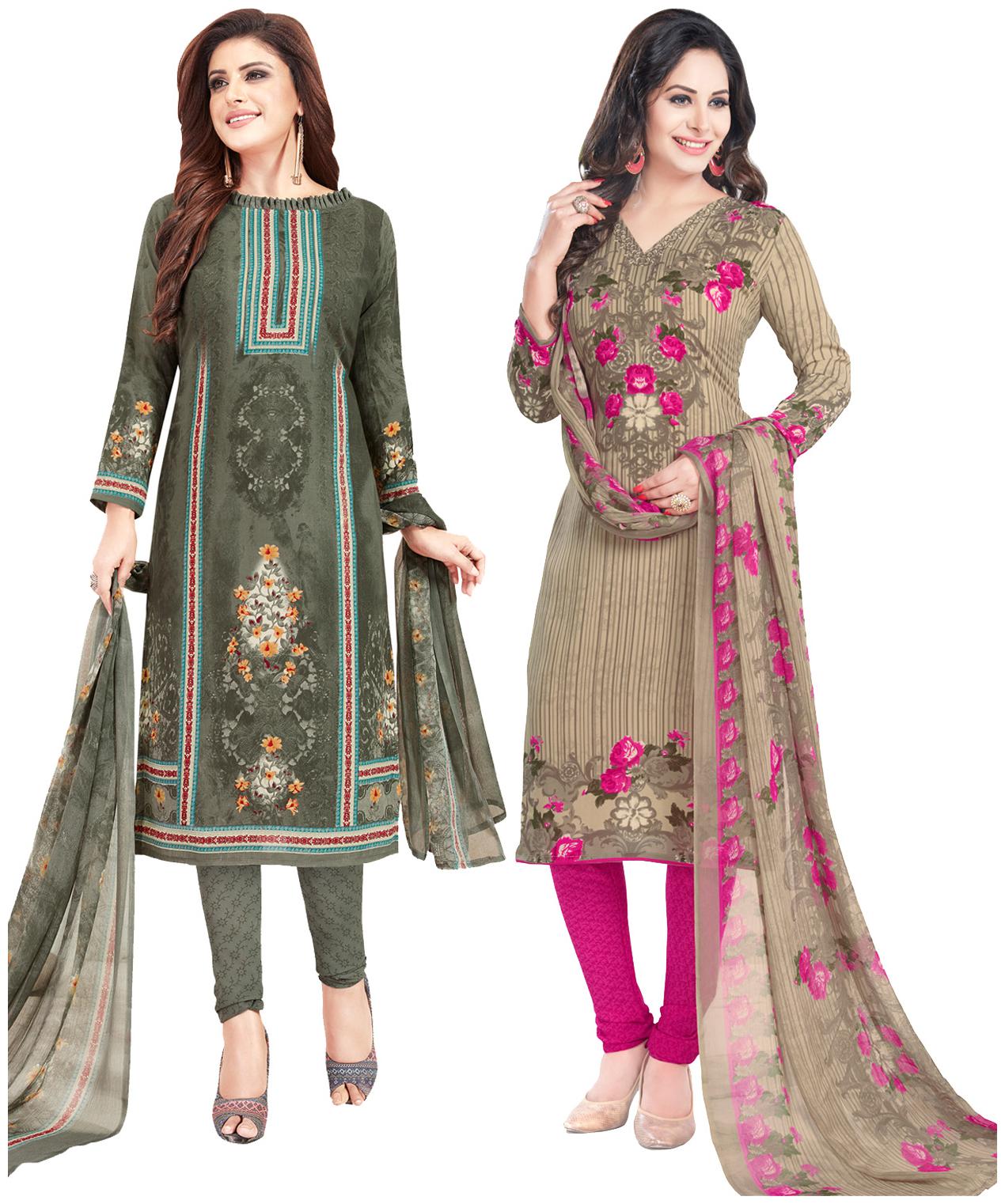 

Salwar Studio Multi Unstitched Kurta with bottom dupatta With dupatta Dress Material