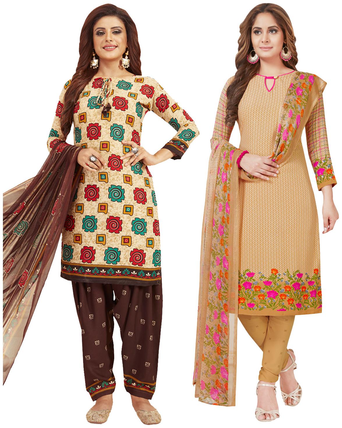 

Salwar Studio Multi Unstitched Kurta with bottom dupatta With dupatta Dress Material