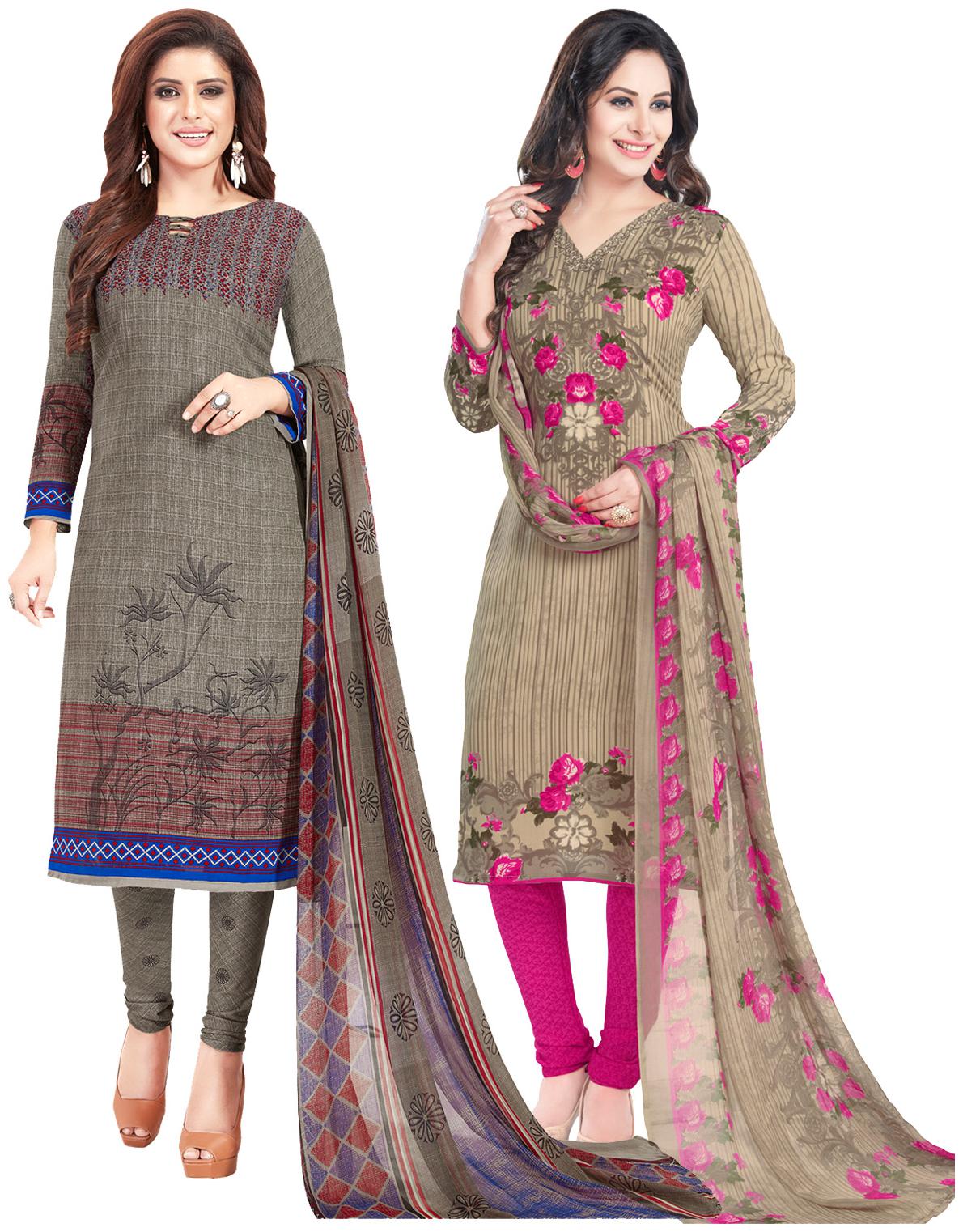 

Salwar Studio Multi Unstitched Kurta with bottom dupatta With dupatta Dress Material
