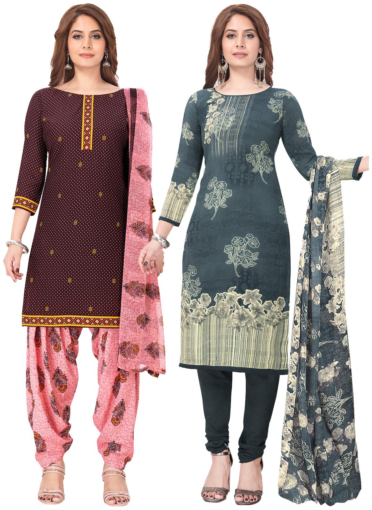 

Salwar Studio Multi Unstitched Kurta with bottom dupatta With dupatta Dress Material
