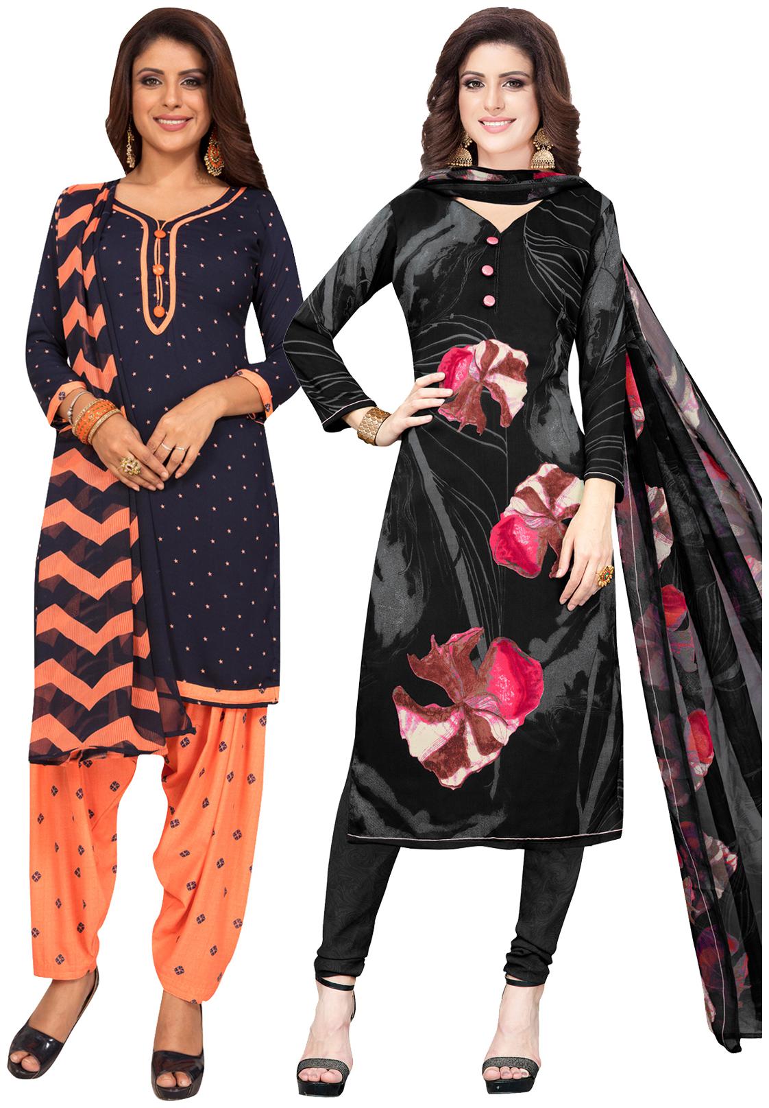

Salwar Studio Multi Unstitched Kurta with bottom dupatta With dupatta Dress Material