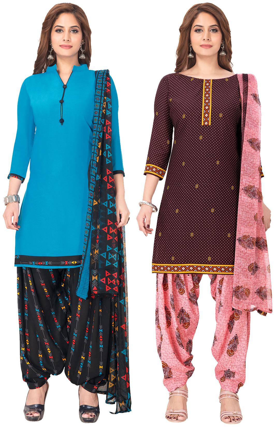 

Salwar Studio Multi Unstitched Kurta with bottom dupatta With dupatta Dress Material
