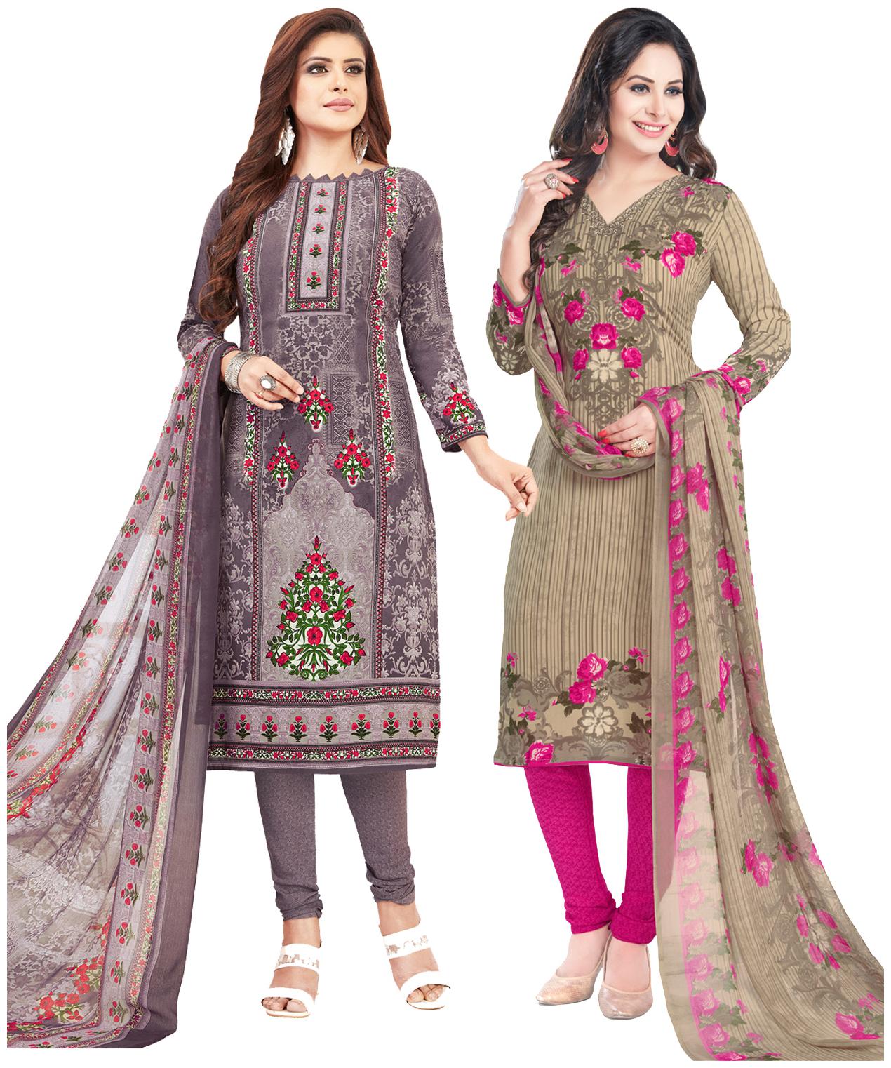 

Salwar Studio Multi Unstitched Kurta with bottom dupatta With dupatta Dress Material