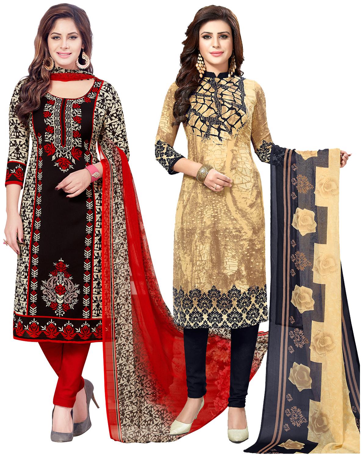

Salwar Studio Multi Unstitched Kurta with bottom dupatta With dupatta Dress Material