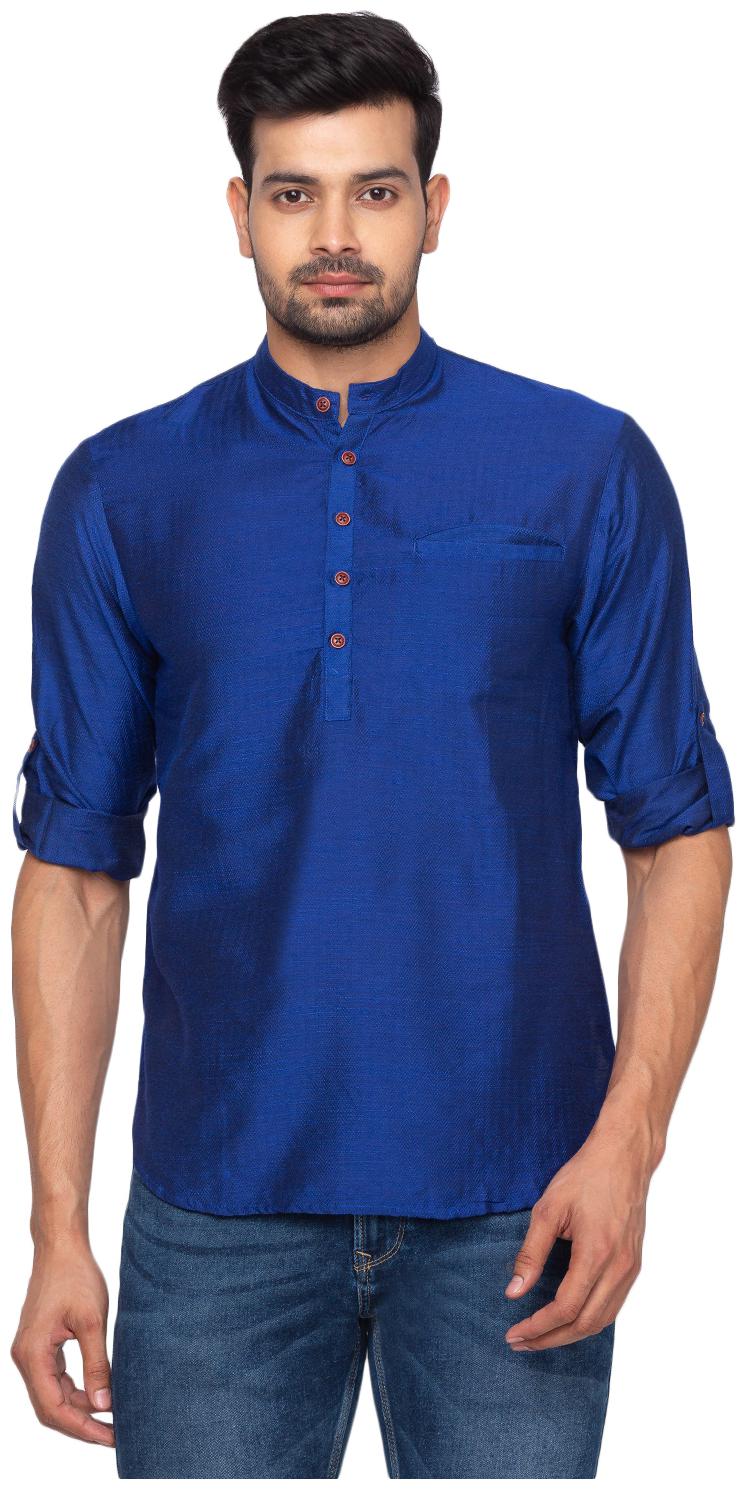 

Salwar Studio Men Blue Regular Fit Kurta