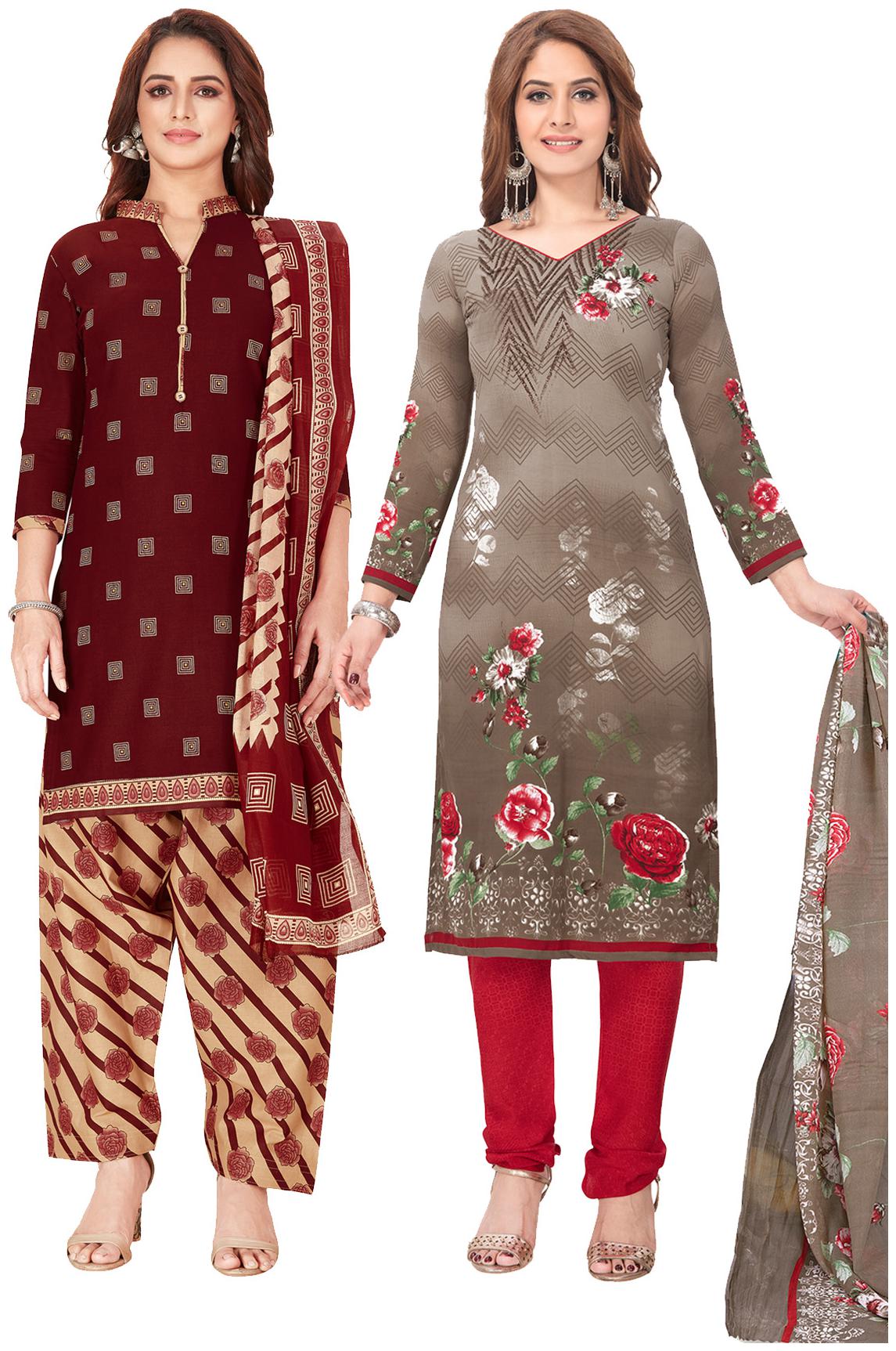 

Salwar Studio Multi Unstitched Kurta with bottom dupatta With dupatta Dress Material