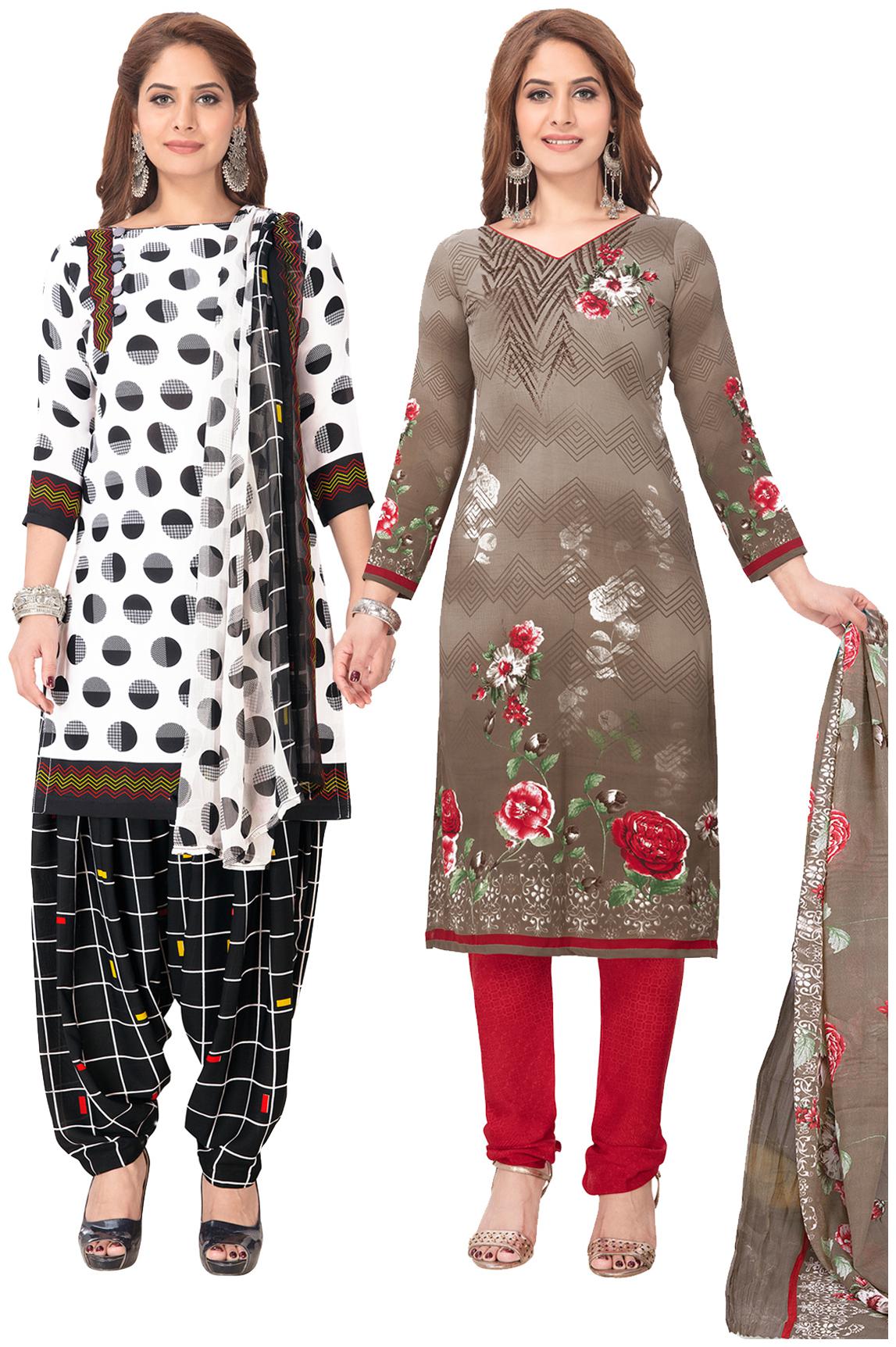 

Salwar Studio Multi Unstitched Kurta with bottom dupatta With dupatta Dress Material