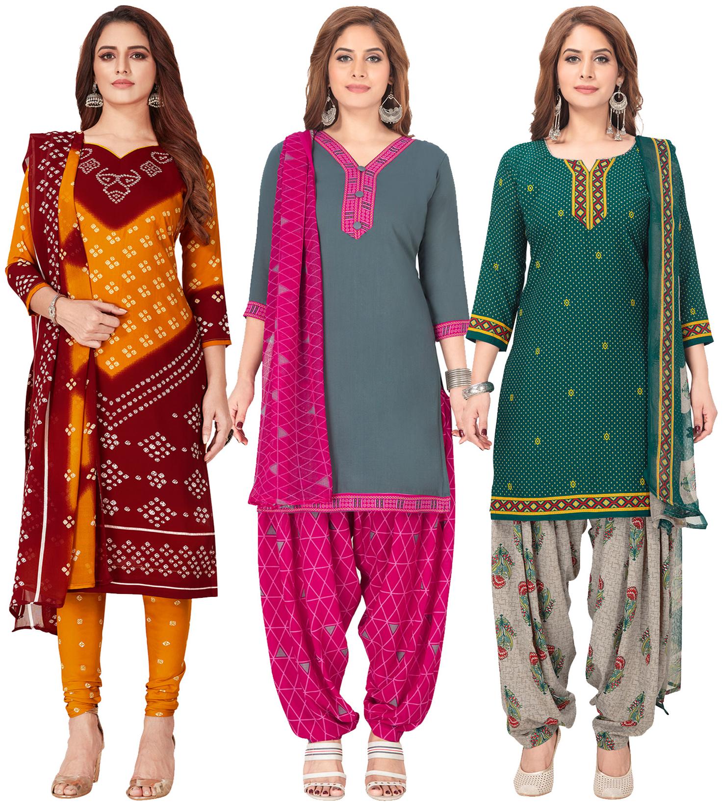 

Salwar Studio Multi Unstitched Kurta with bottom dupatta With dupatta Dress Material