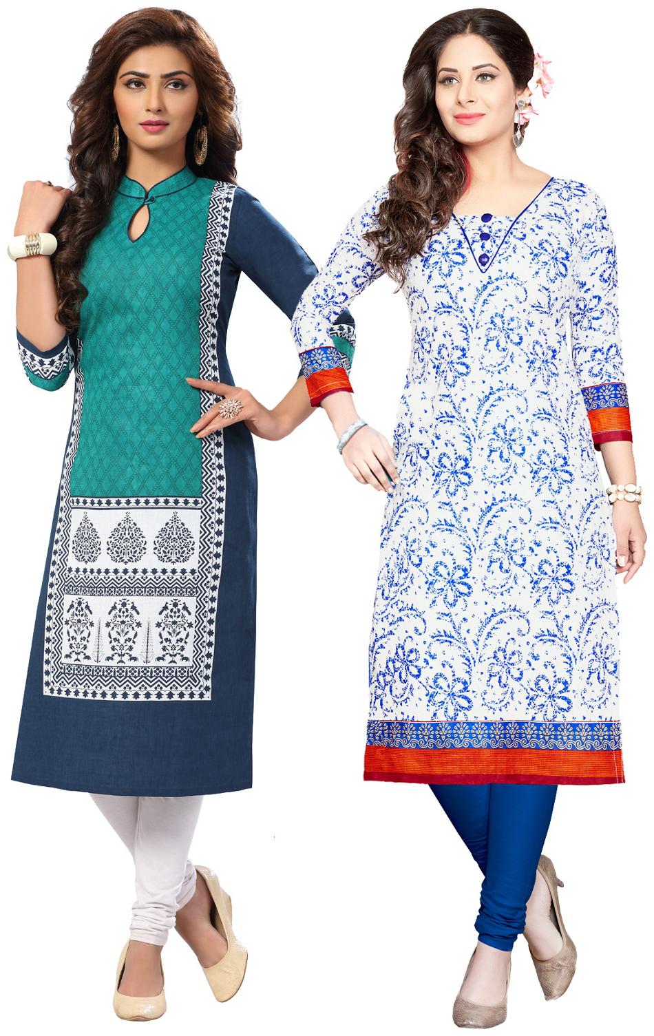 

Salwar Studio Multi Unstitched Kurta fabric With dupatta Dress Material