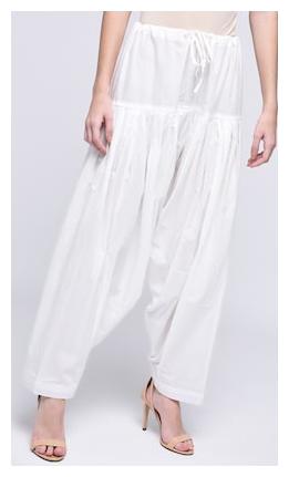 

HRIKSHIKA FASHION Cotton Salwar - White