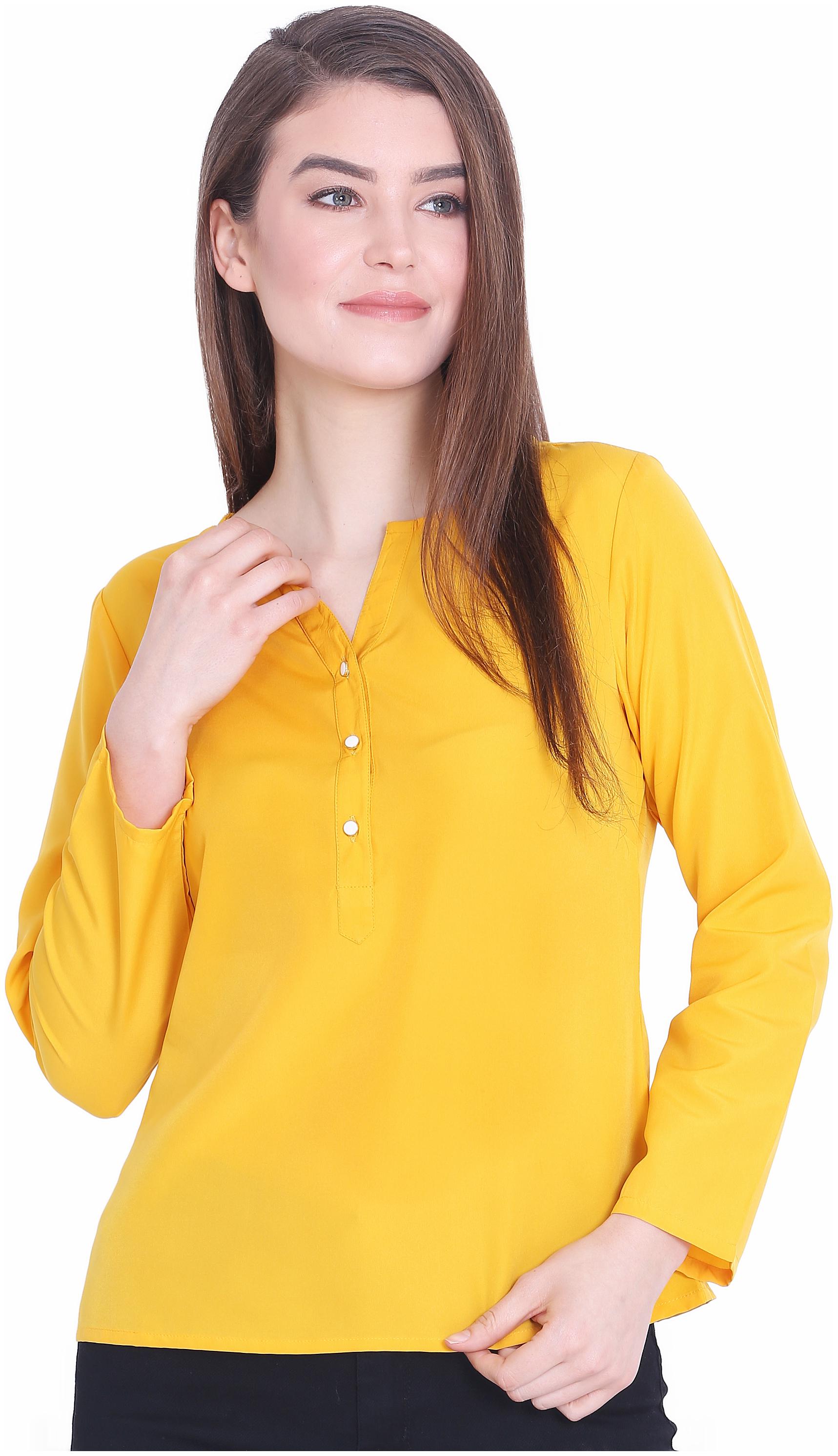 

Sanadi Women Solid Regular top - Yellow
