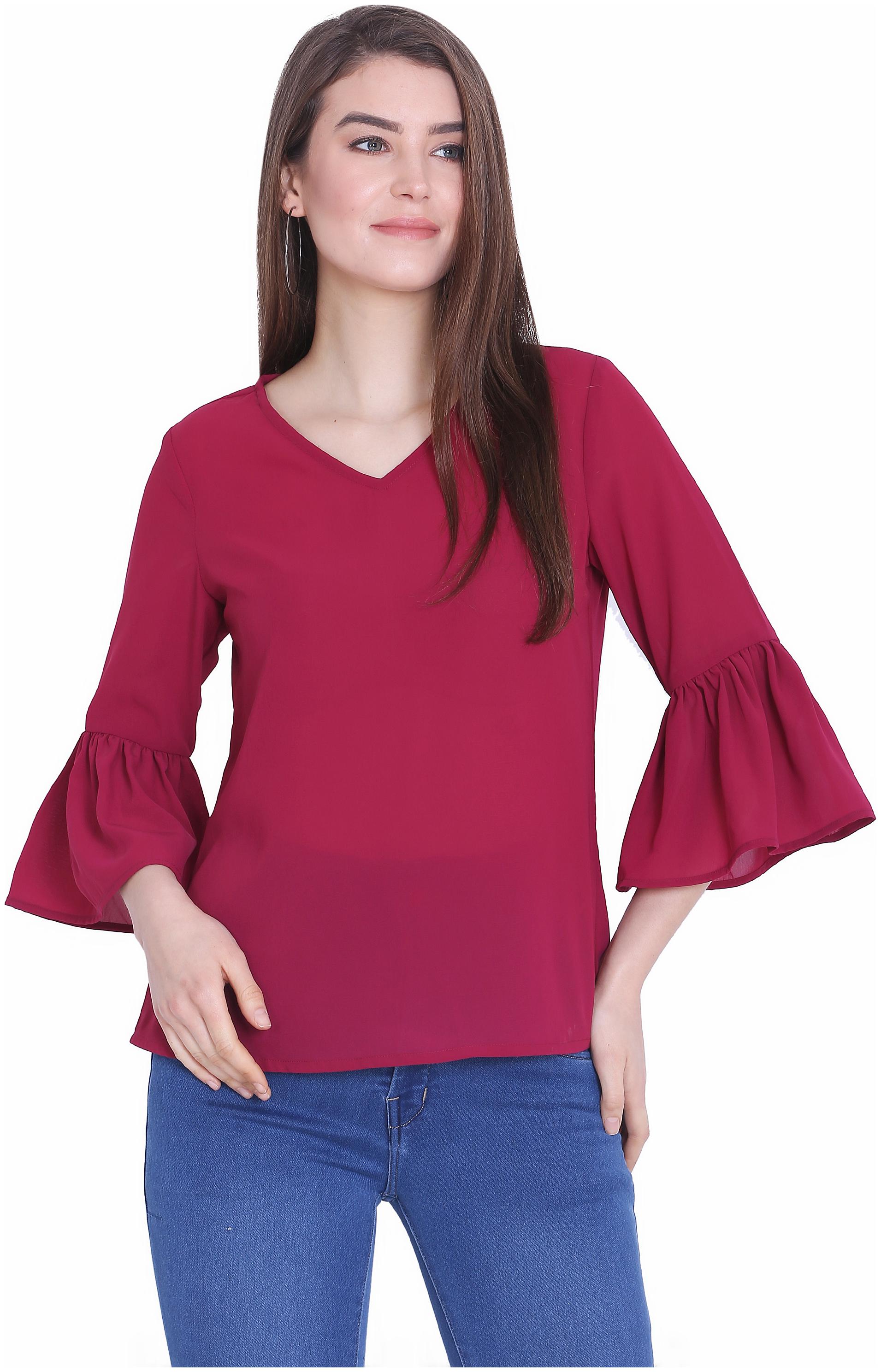 

Sanadi Women Solid Regular top - Pink
