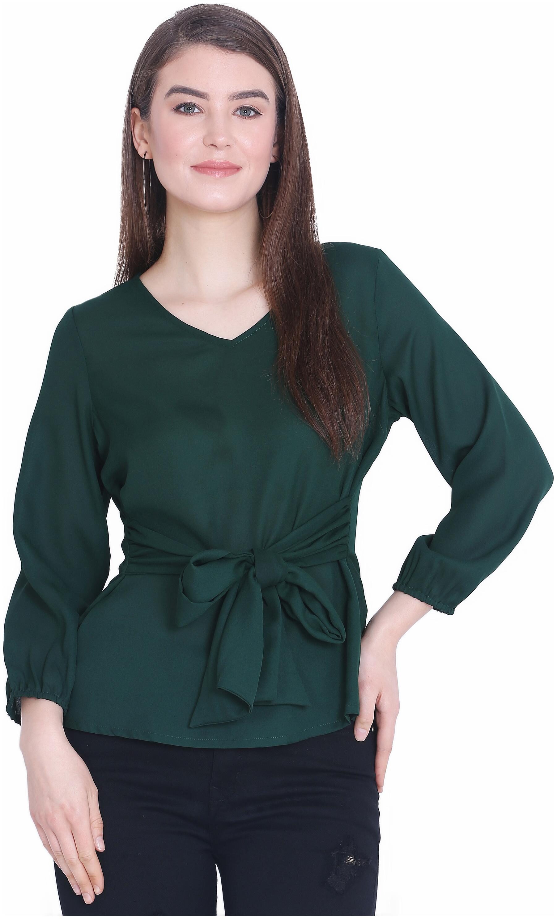 

Sanadi Women Solid Regular top - Green