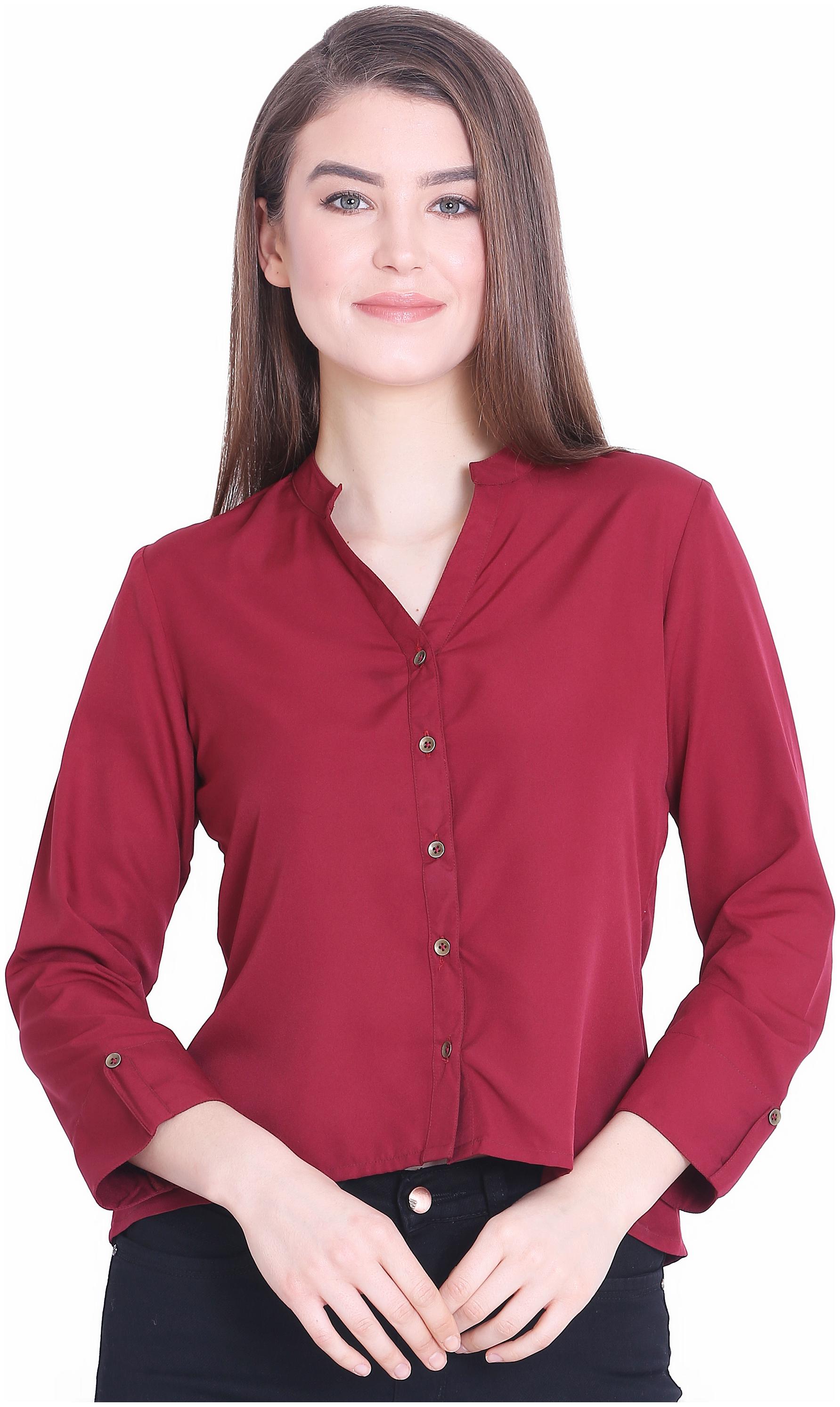 

Sanadi Women Solid Regular top - Maroon