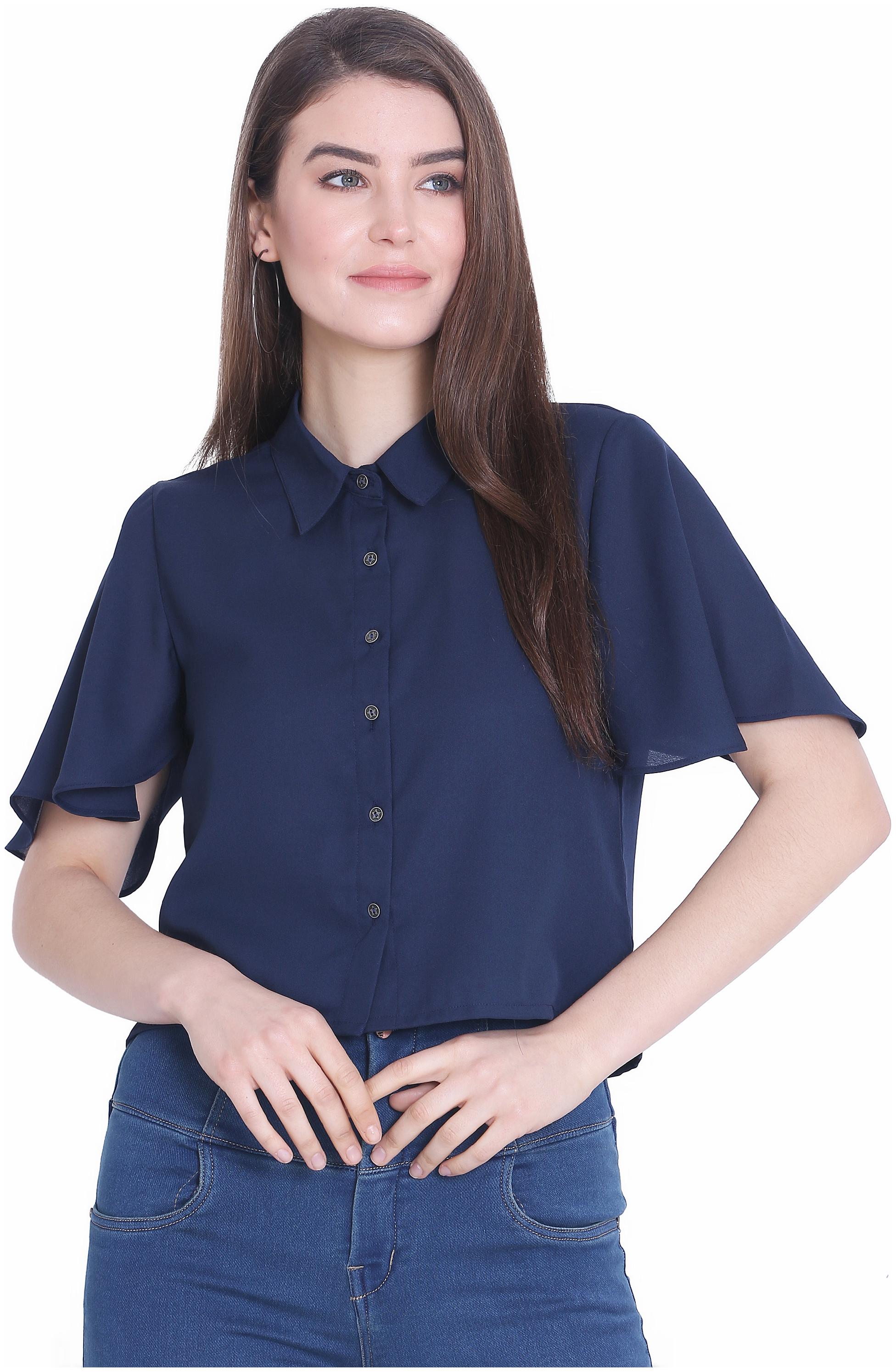 

Sanadi Women Solid Regular top - Blue