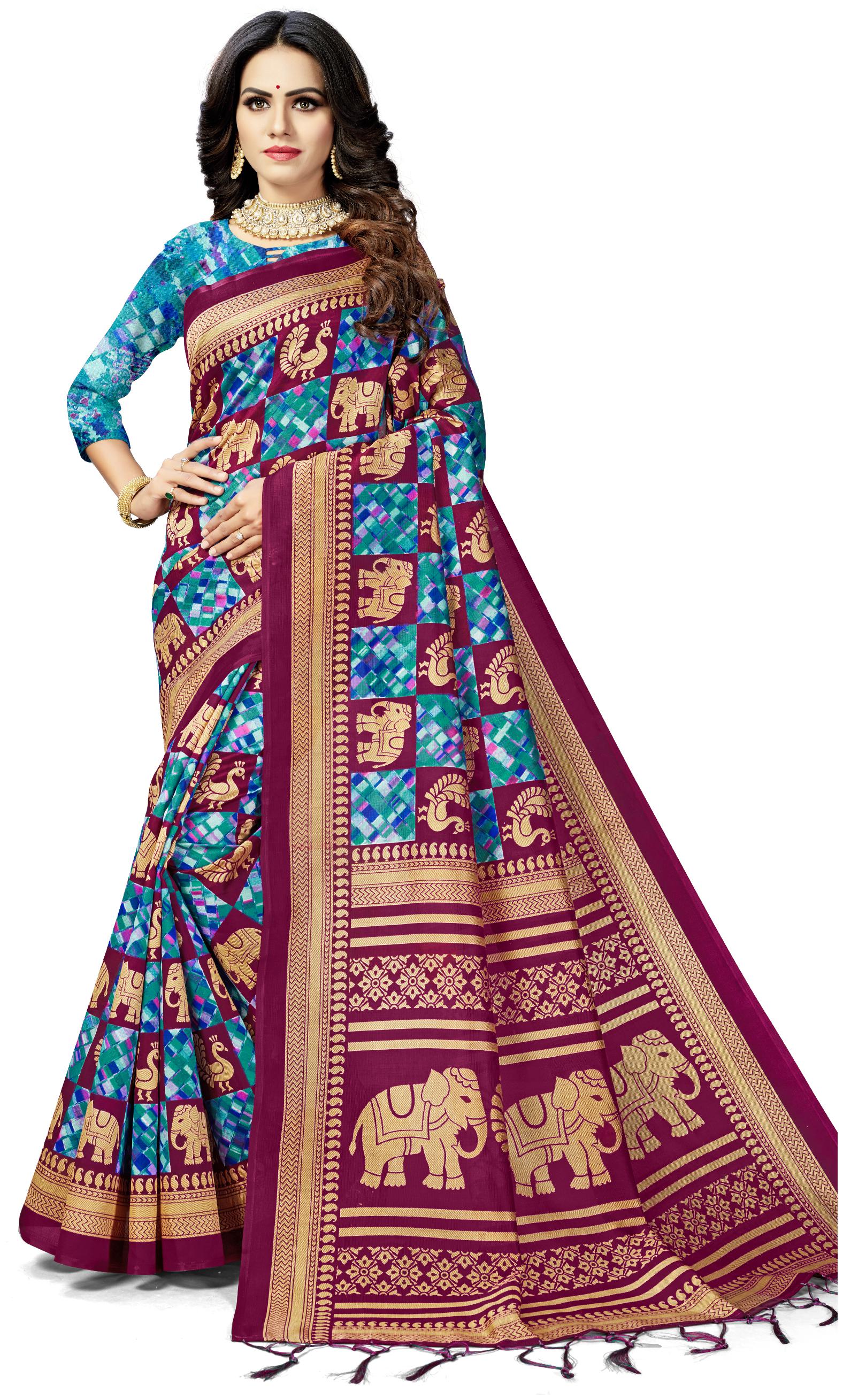 

Sangam Prints Women Artificial Silk Saree Multi