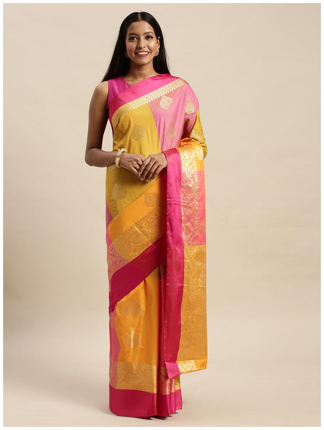 

Sangam Prints Womens Multi Silk Woven Saree