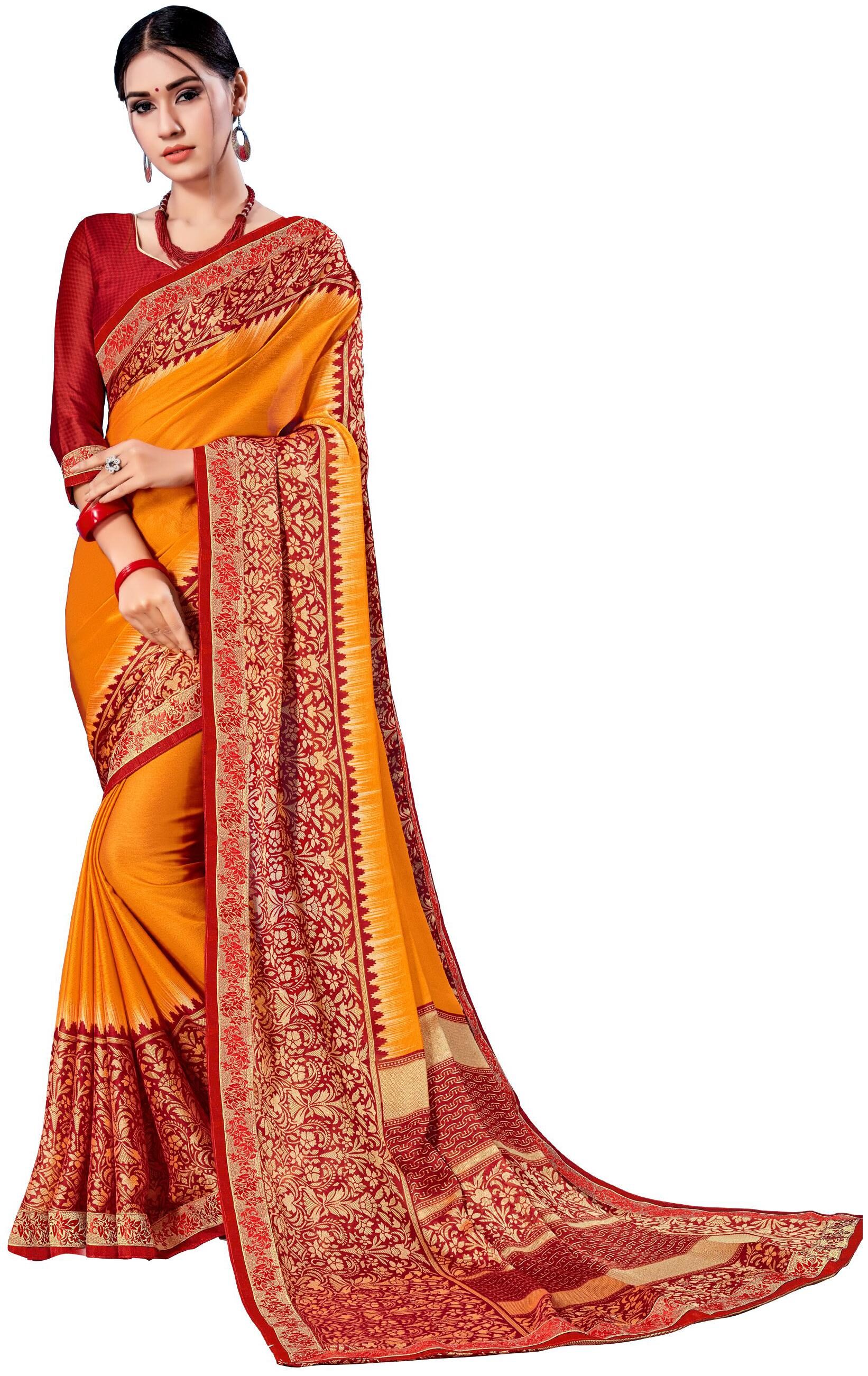 

Sangam Prints Women Silk Sarees Yellow
