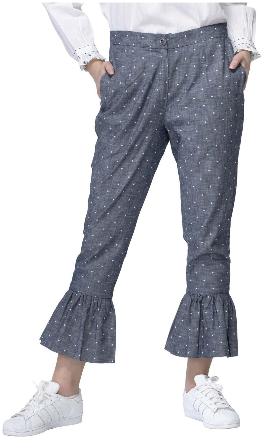 

santav Women Grey Regular fit Regular pants