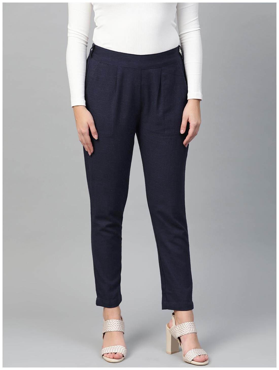 

SANVIYA Women Blue Regular fit Regular trousers