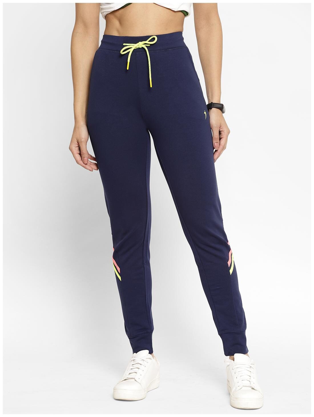 

Sapper Blended Blue Solid Jogger For Women