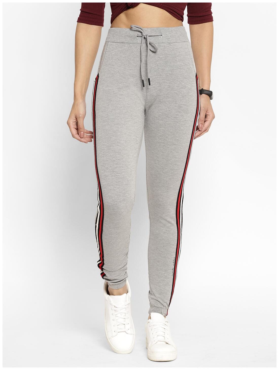 

Sapper Women Slim fit Blended Solid Track pants - Grey