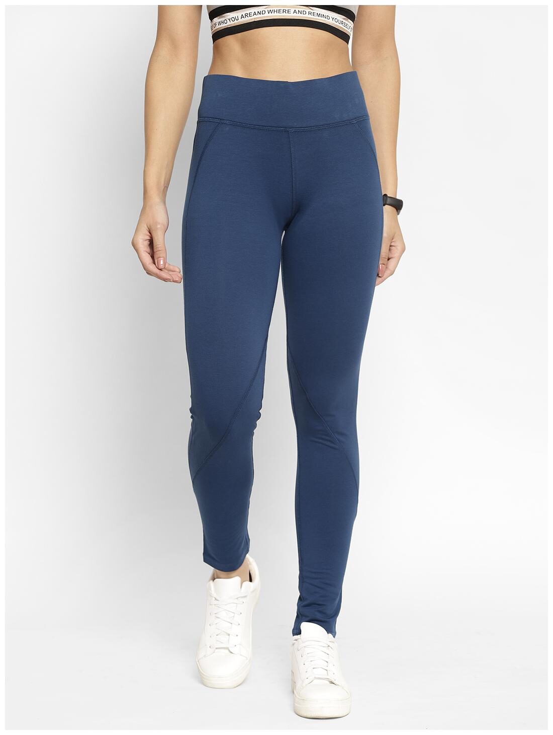 

Sapper Women Slim fit Blended Solid Track pants - Blue