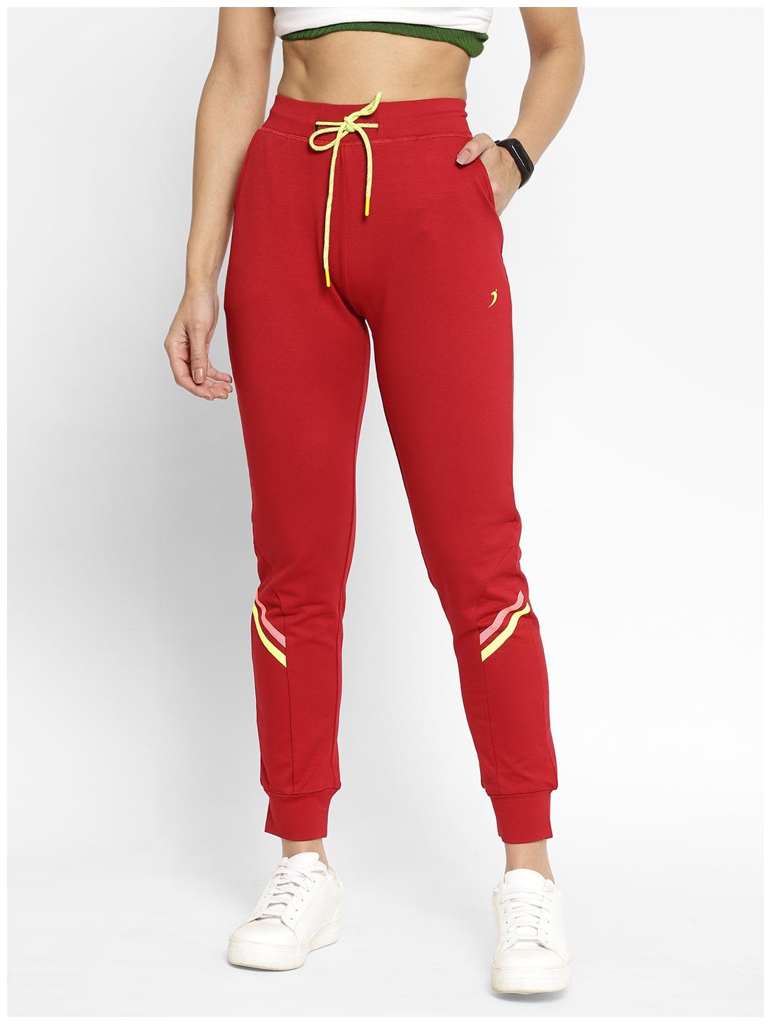 

Sapper Blended Red Solid Jogger For Women