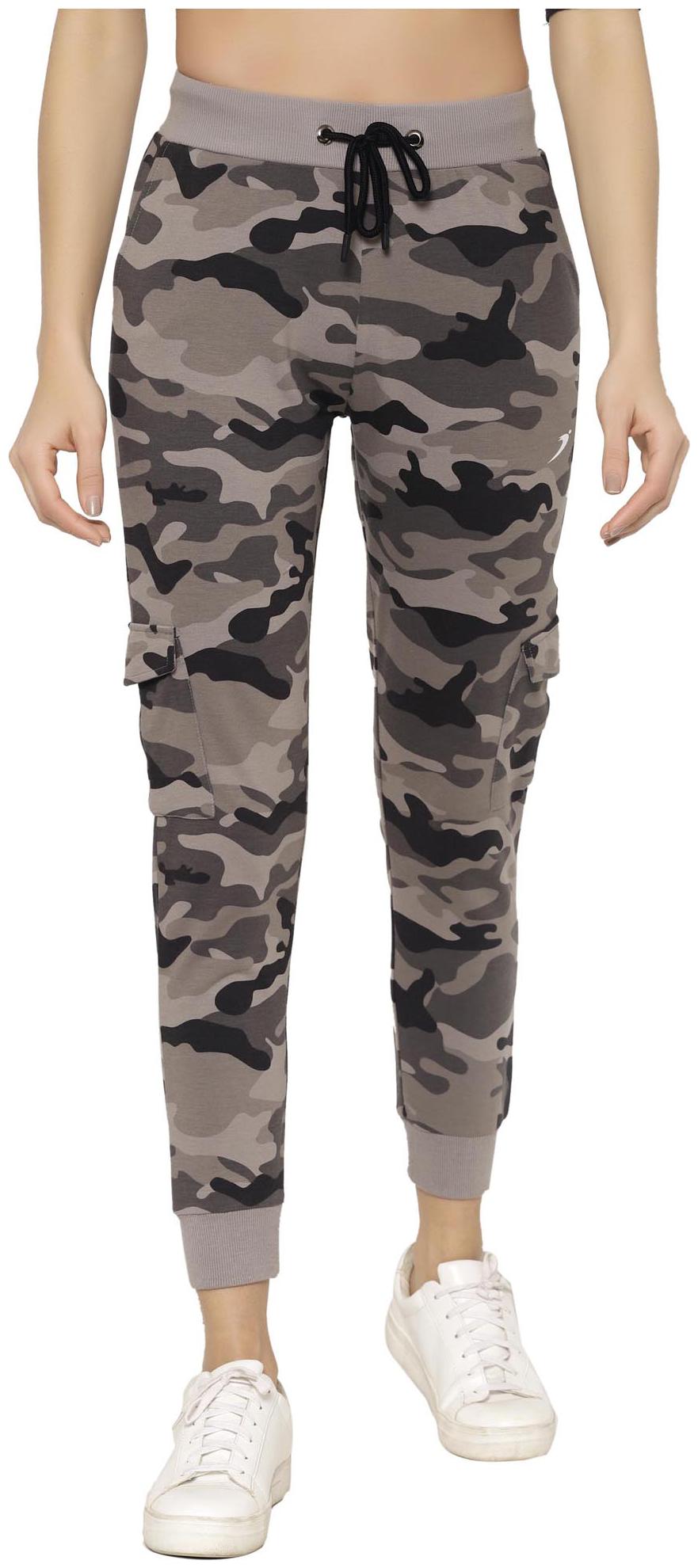 

Sapper Cotton Grey Camouflage Joggers For Women