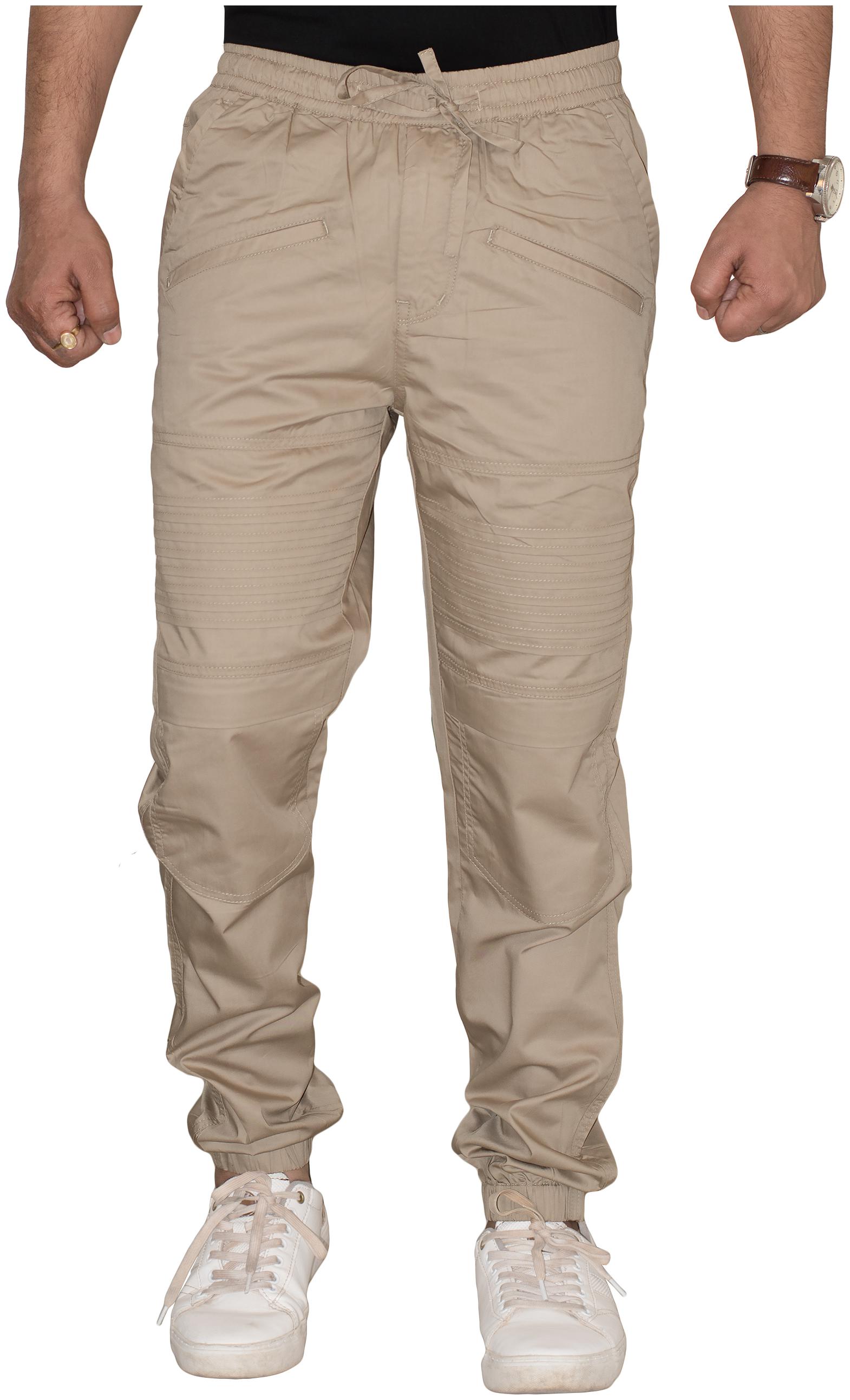 

Sapper Men Beige Solid Slim fit Joggers