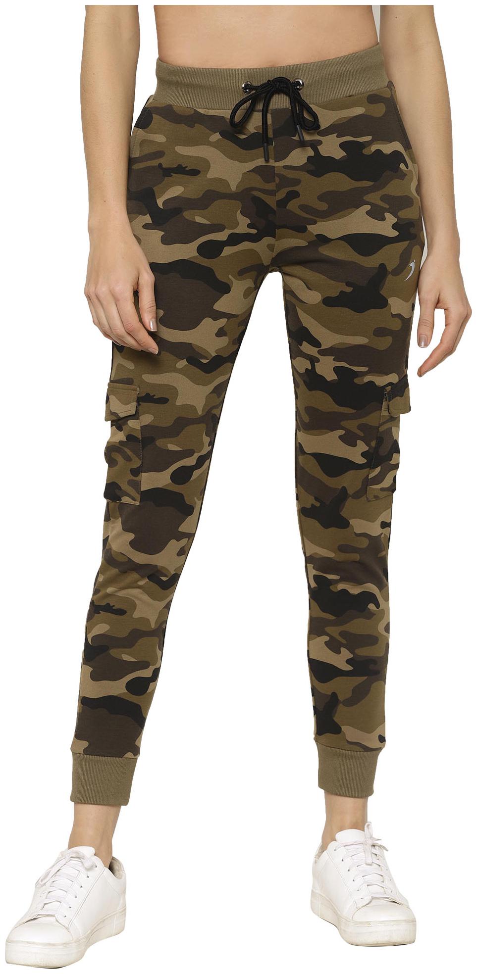 

Sapper Cotton Brown Camouflage Joggers For Women