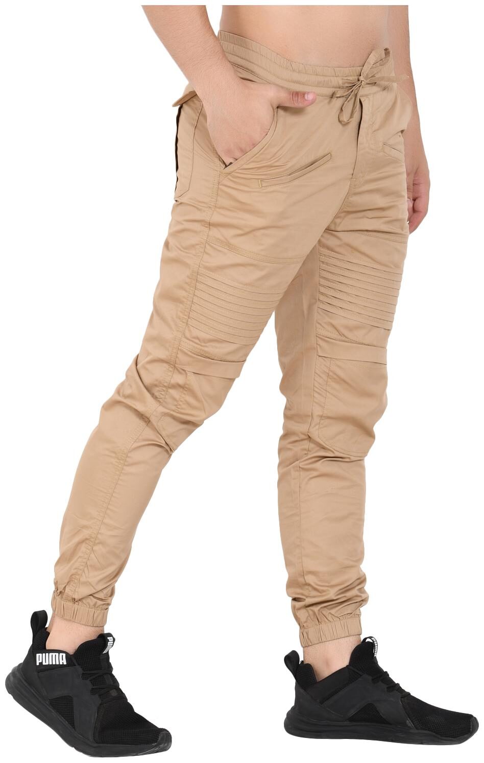 

Sapper Men Beige Solid Slim fit Joggers