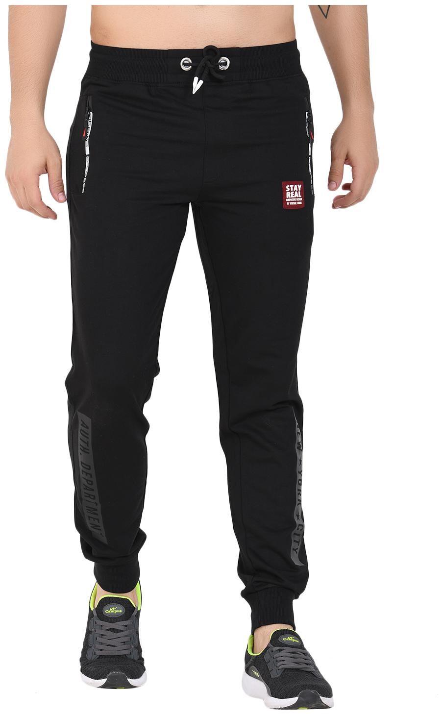 

Sapper Men Black Solid Slim fit Joggers